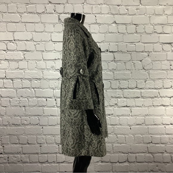 1950’s Style Vintage Grey Floral Embroidered Coat - Picture 3 of 8